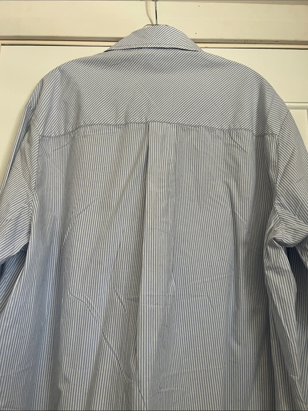 Aerie “Good Day Coverup Button Down Shirt” Blue White Stripe Oversized Size XS - Picture 3 of 12